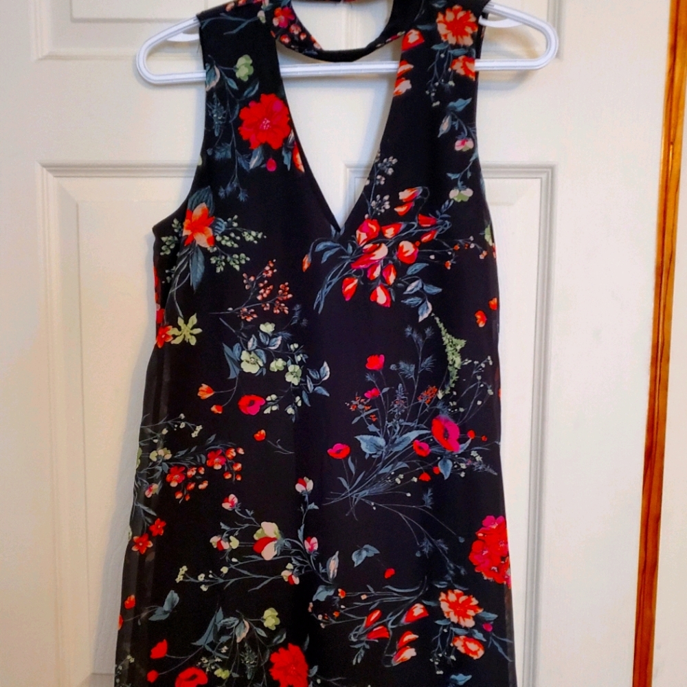 Black floral dress